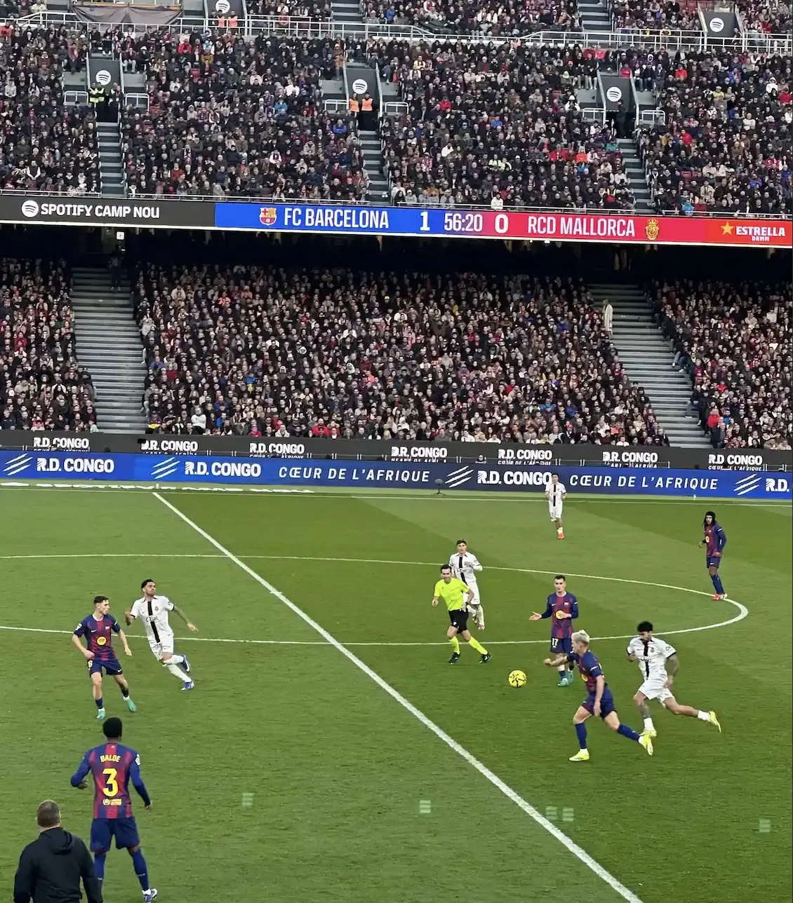 Match action during FC Barcelona vs RCD Mallorca at Spotify Camp Nou