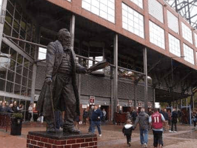 William McGregor Statue at Villa Park.