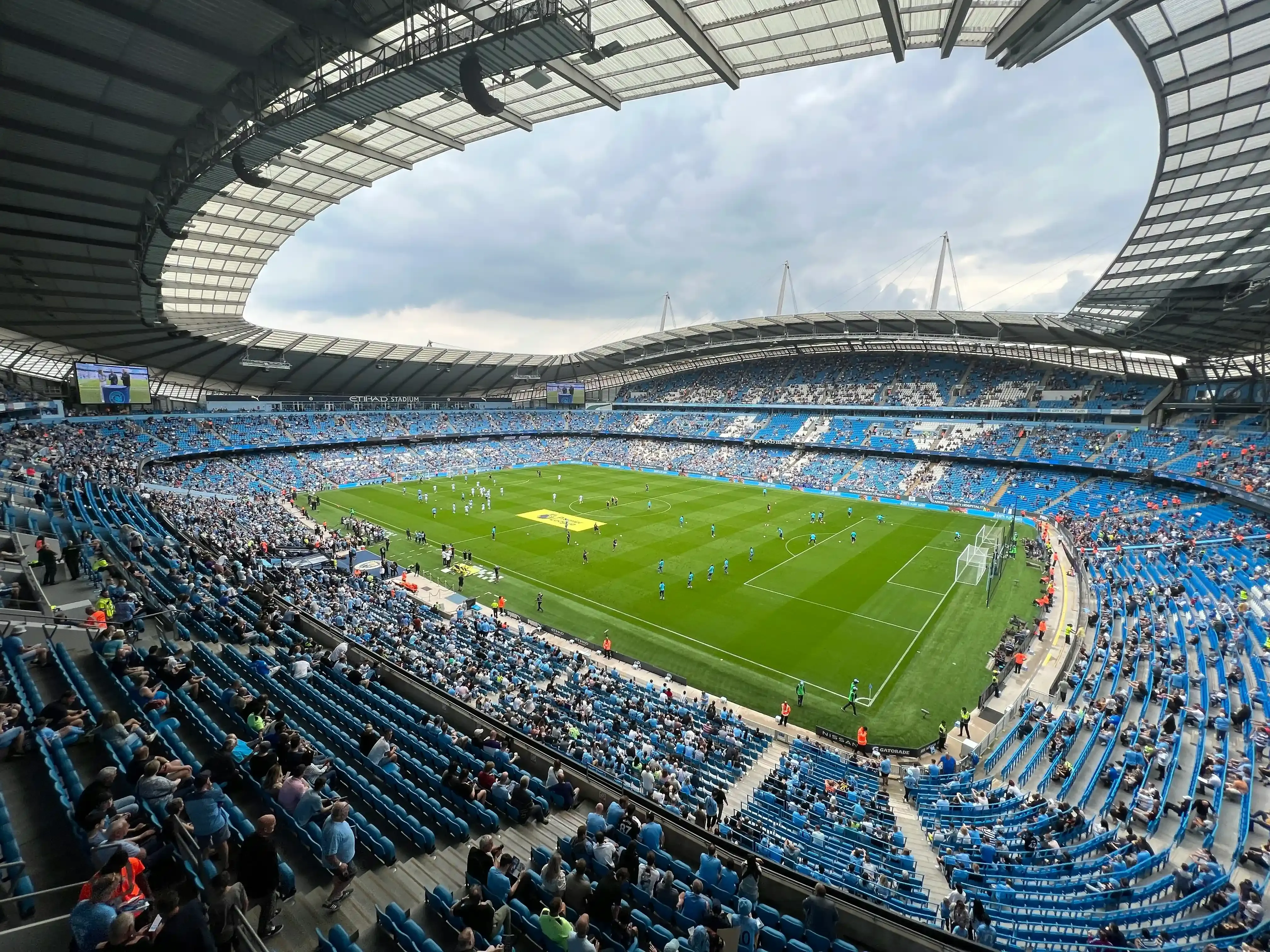 Etihad Stadium view during a live game