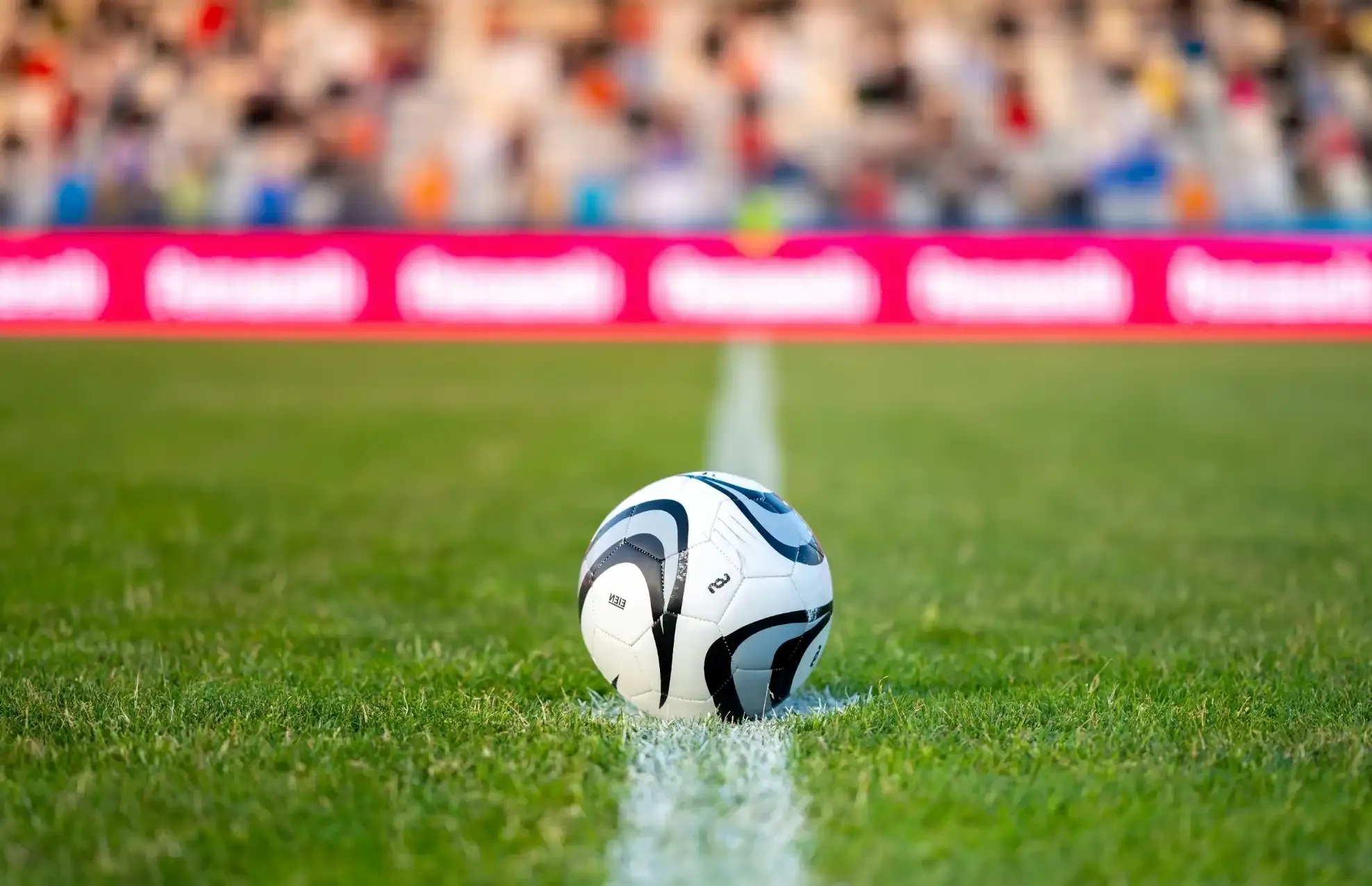football on the pitch line